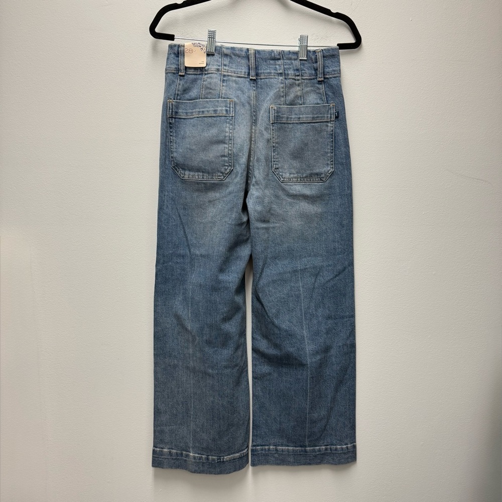 NWT Anthropologie Pilcro The Skipper Cropped Wide-Leg Jeans, Blue | 28 - Picture 5 of 10